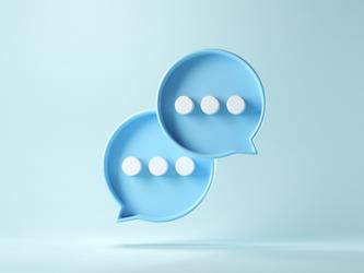 Two speech bubbles